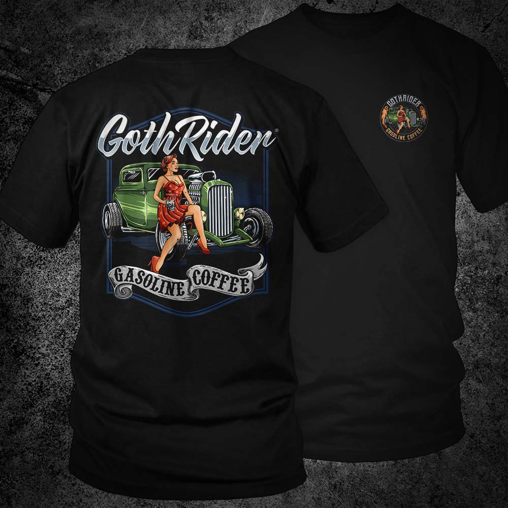 Hot Rod Gasoline Coffee Unisex T-Shirt - GothRider Brand