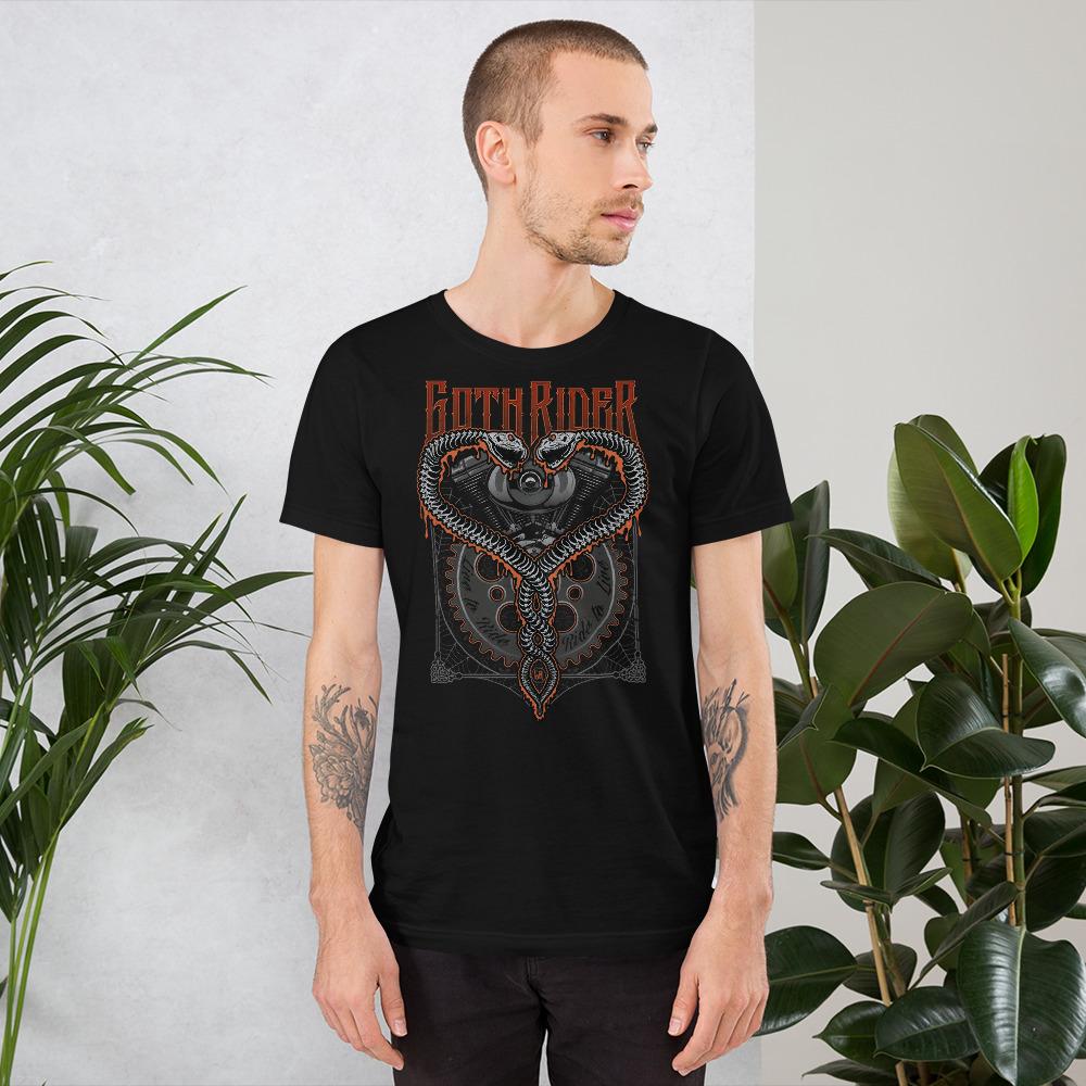 Twin Snakes Unisex T-Shirt - GothRider Brand