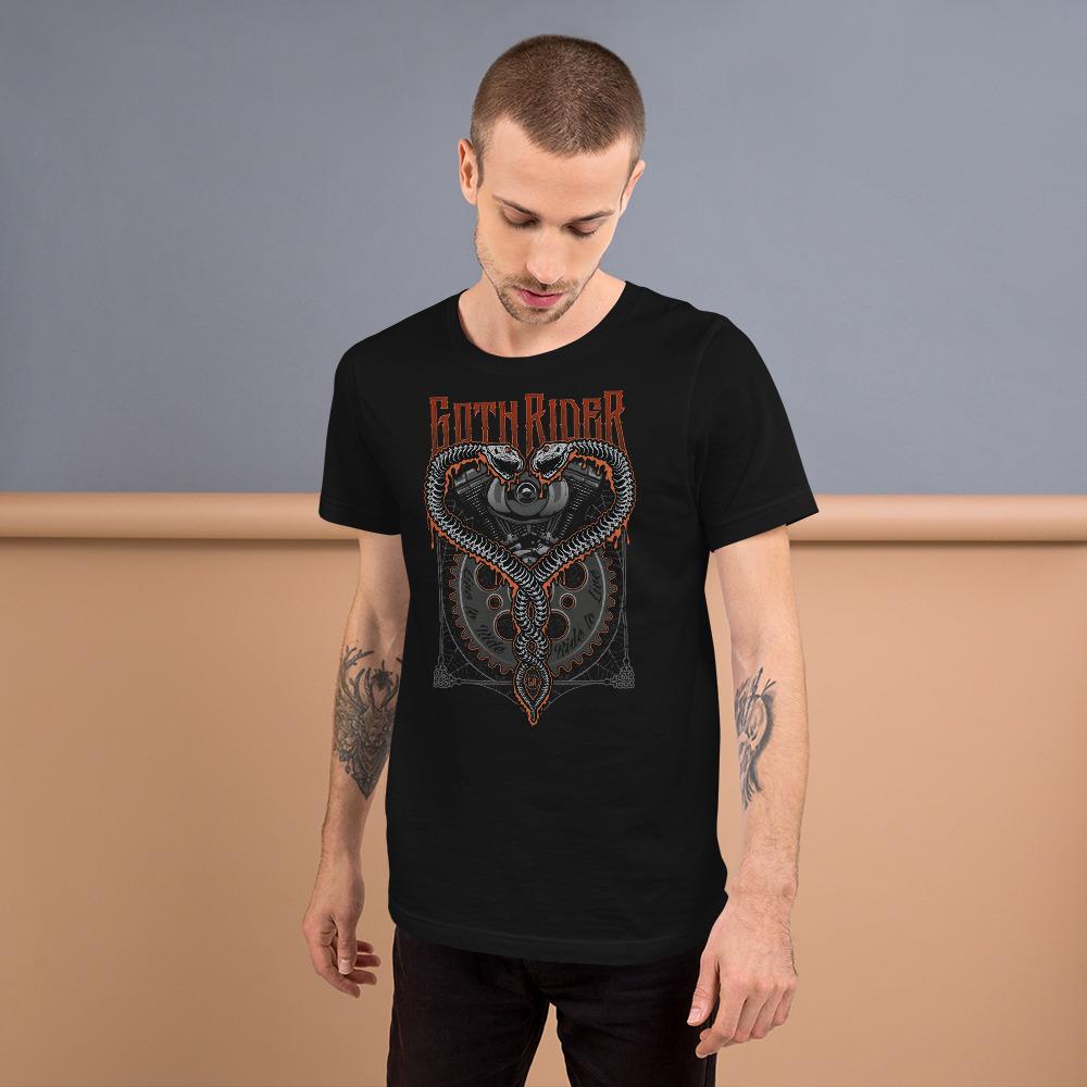 Twin Snakes Unisex T-Shirt - GothRider Brand