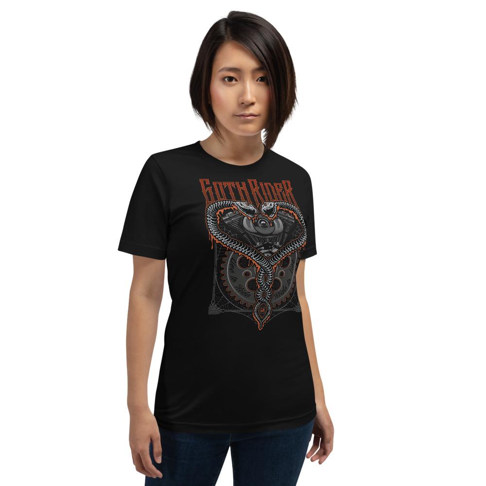 Twin Snakes Unisex T-Shirt - GothRider Brand