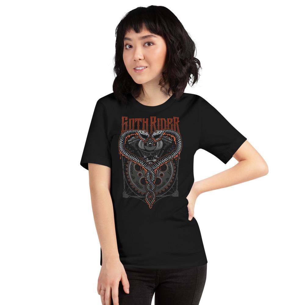 Twin Snakes Unisex T-Shirt - GothRider Brand