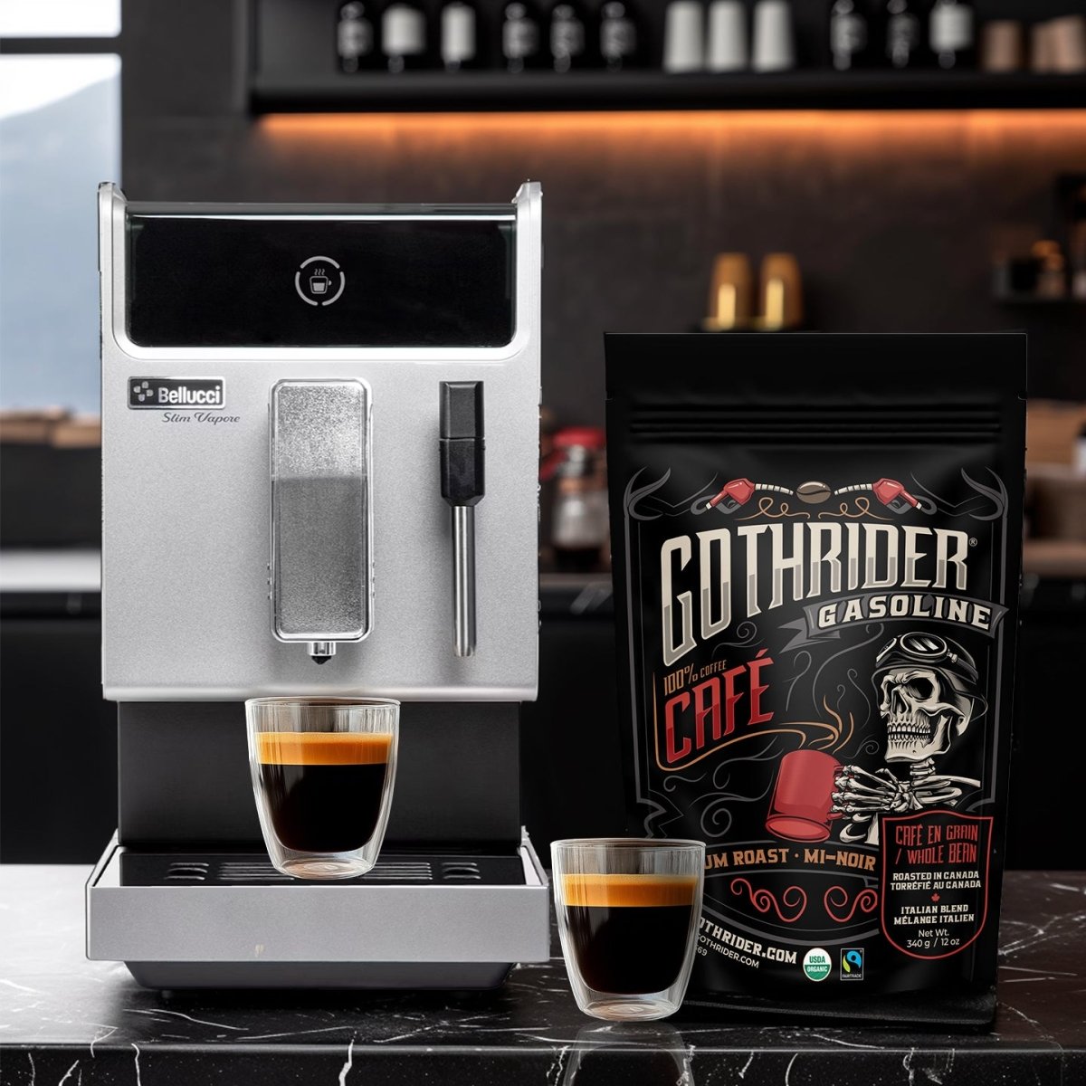 Bellucci Slim Vapore Gasoline Coffee Kit - GothRider Brand