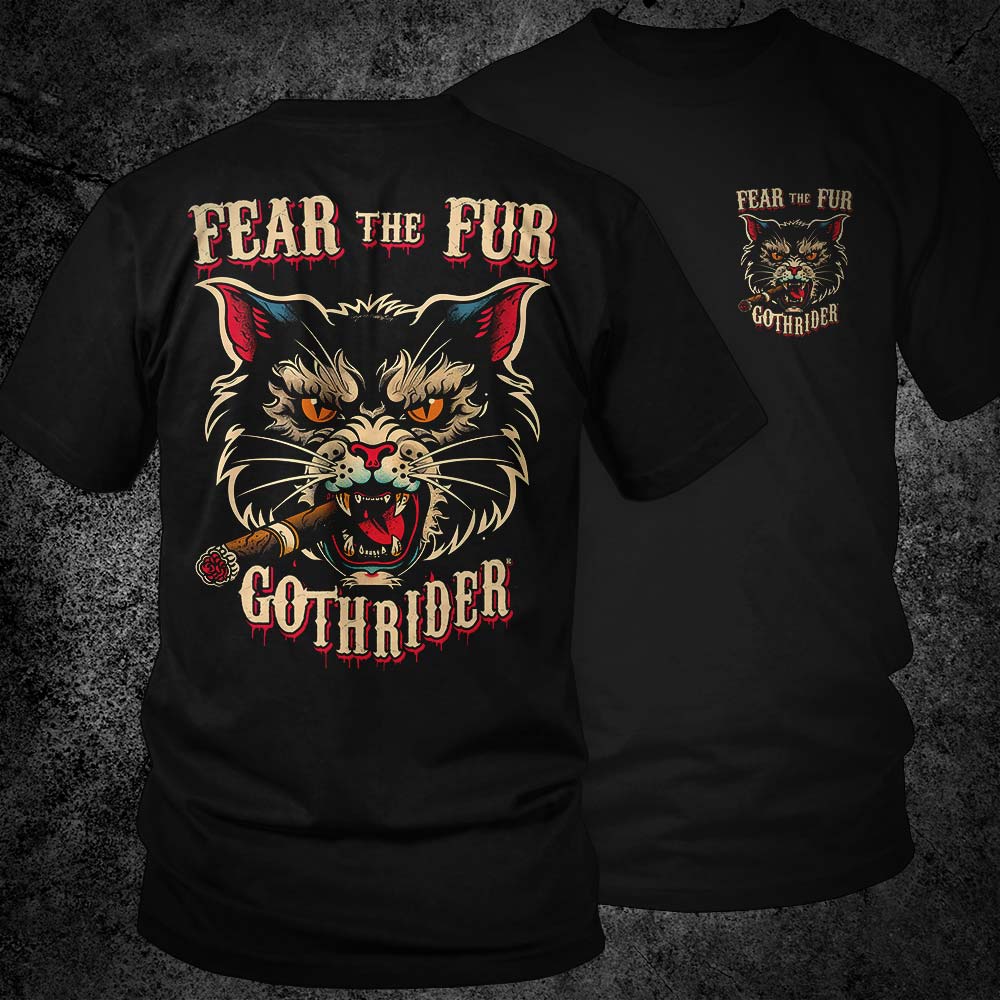 Fear The Fur Unisex T-Shirt - GothRider Brand