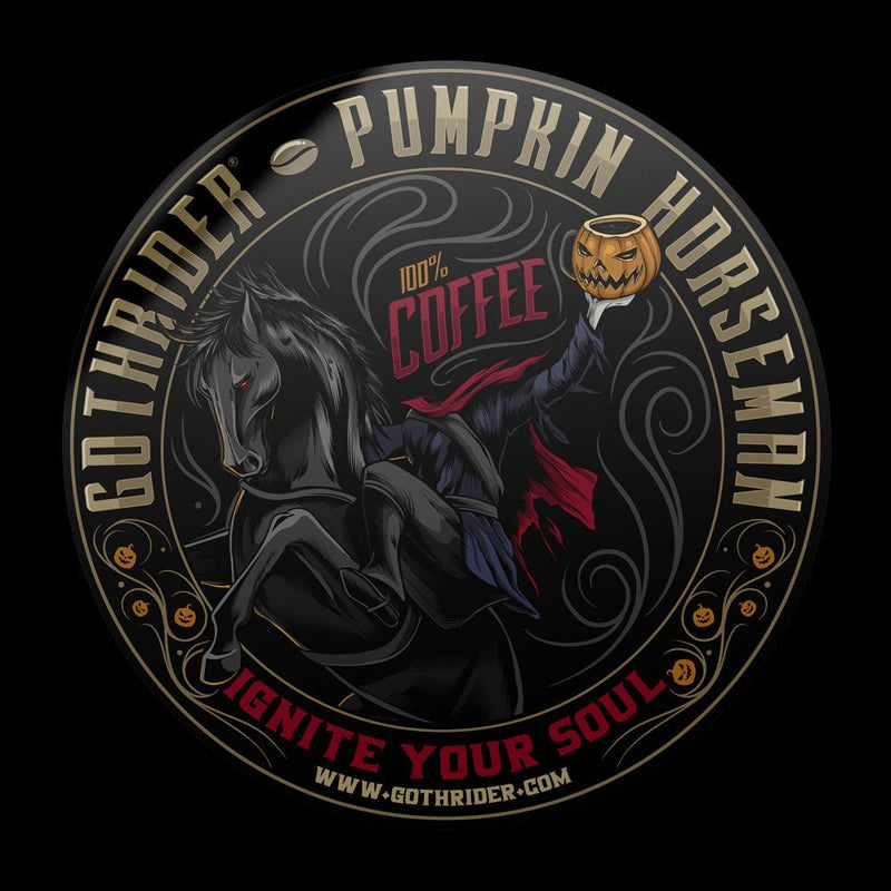GothRider Pumpkin Horseman Coffee Bumper Sticker