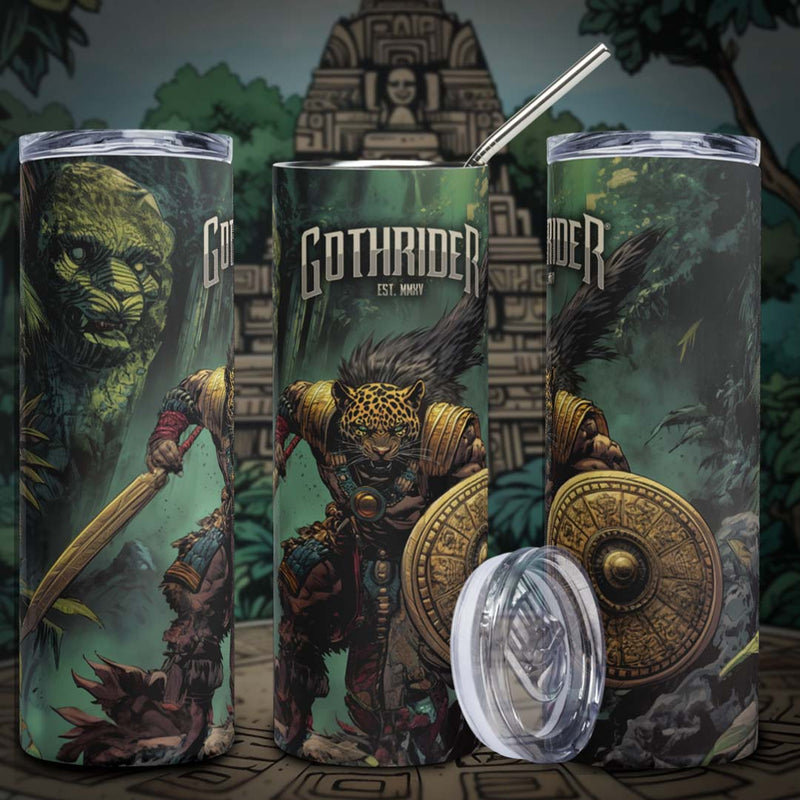 Jaguar Warrior Skinny Tumbler