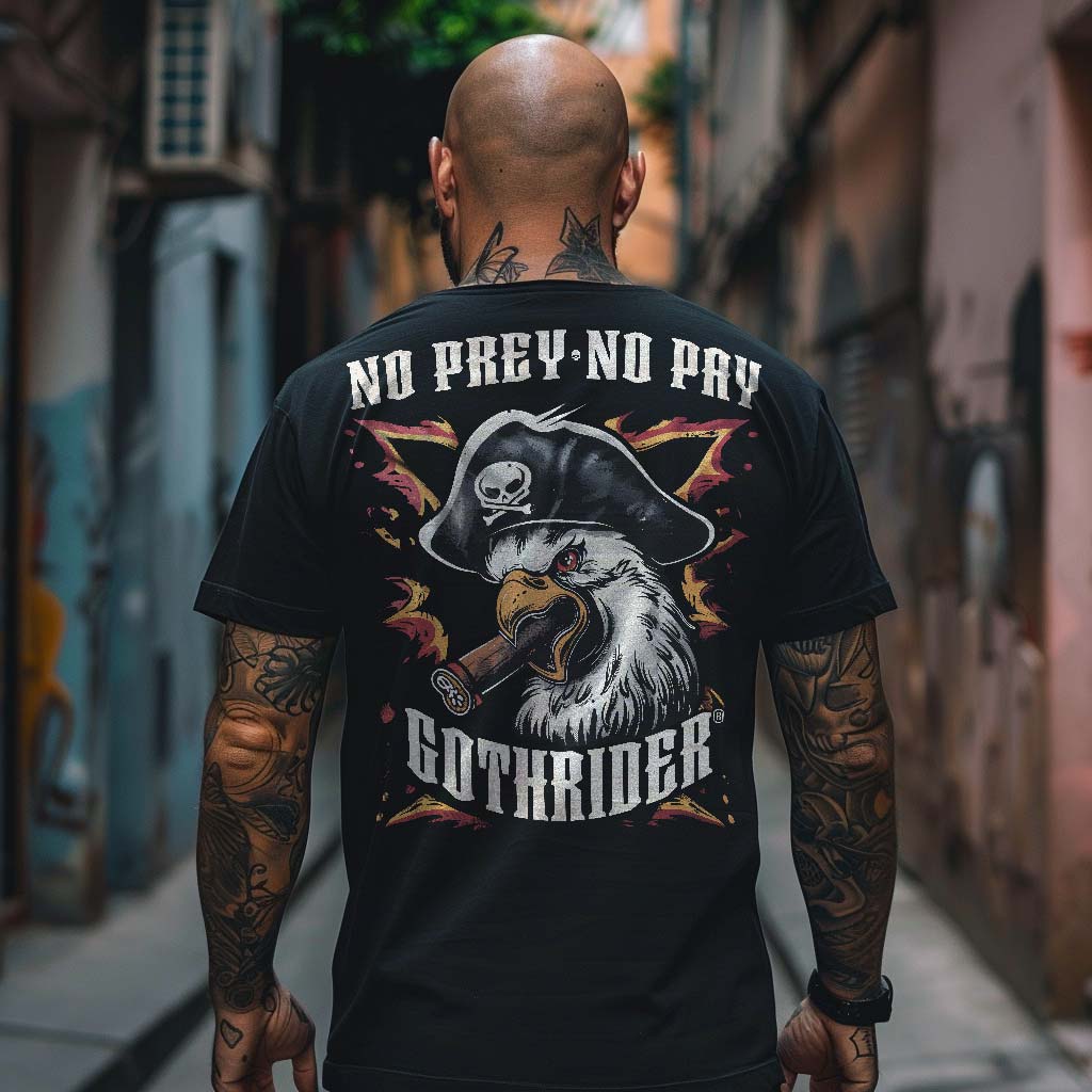 No Prey No Pay Unisex T-Shirt - GothRider Brand