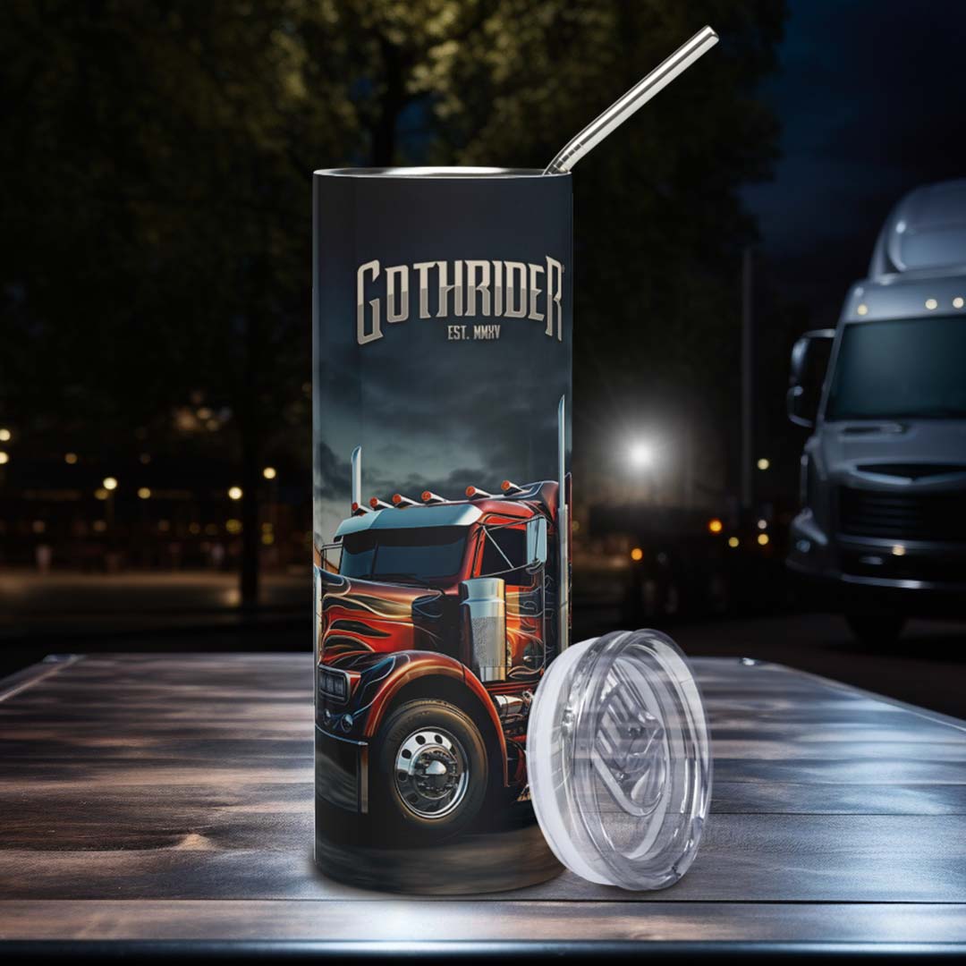 Big Rig Skinny Tumbler - GothRider Brand