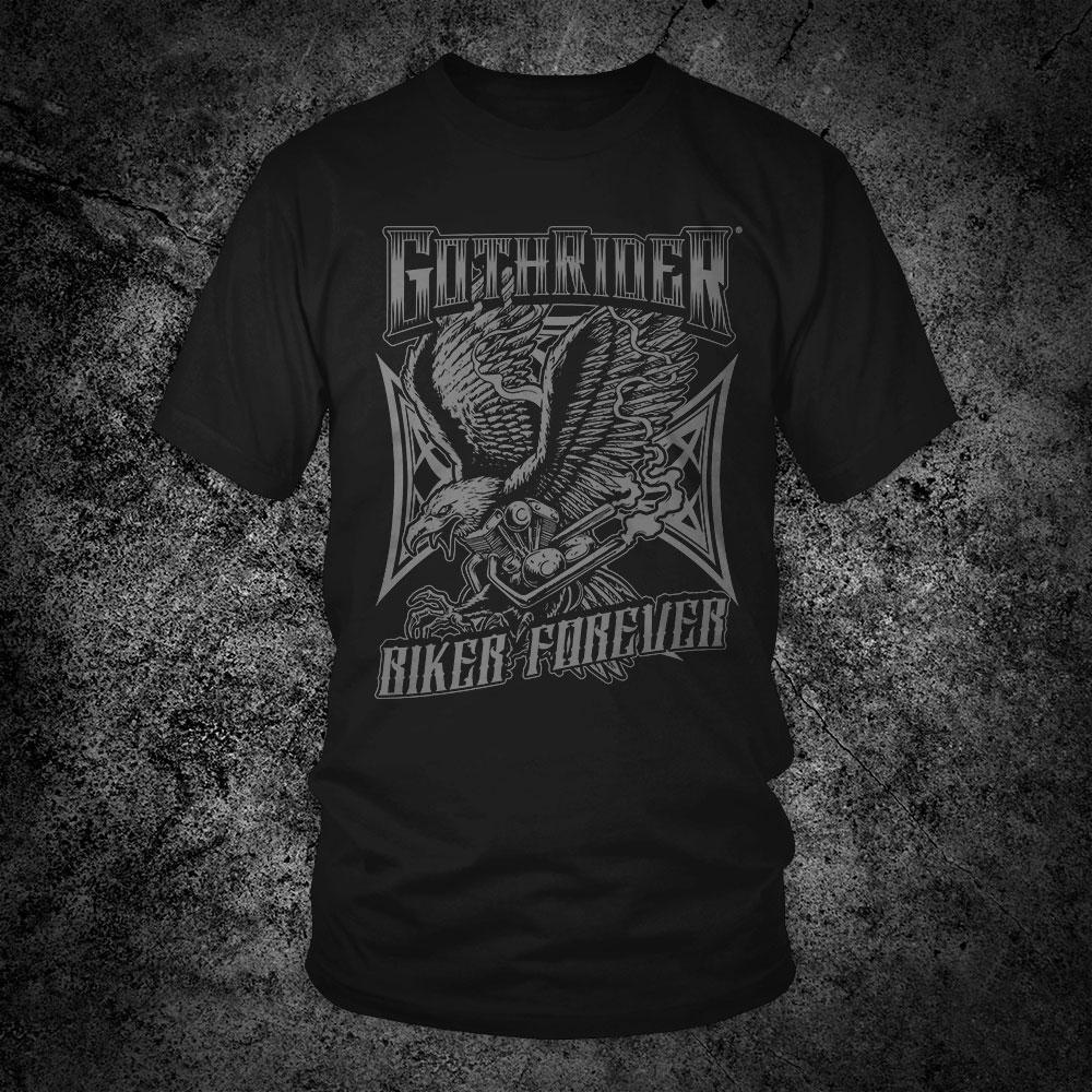 Biker Forever Unisex T-Shirt - GothRider Brand