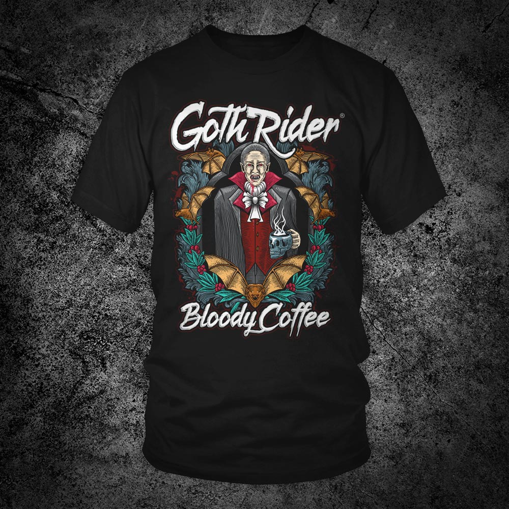 Bloody Coffee Unisex T-Shirt - GothRider Brand