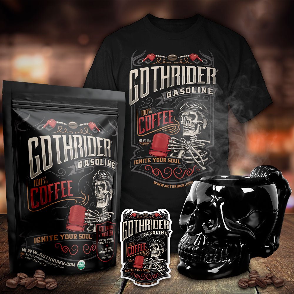 Gasoline Coffee Fuel & Skull Kit - GothRider Brand