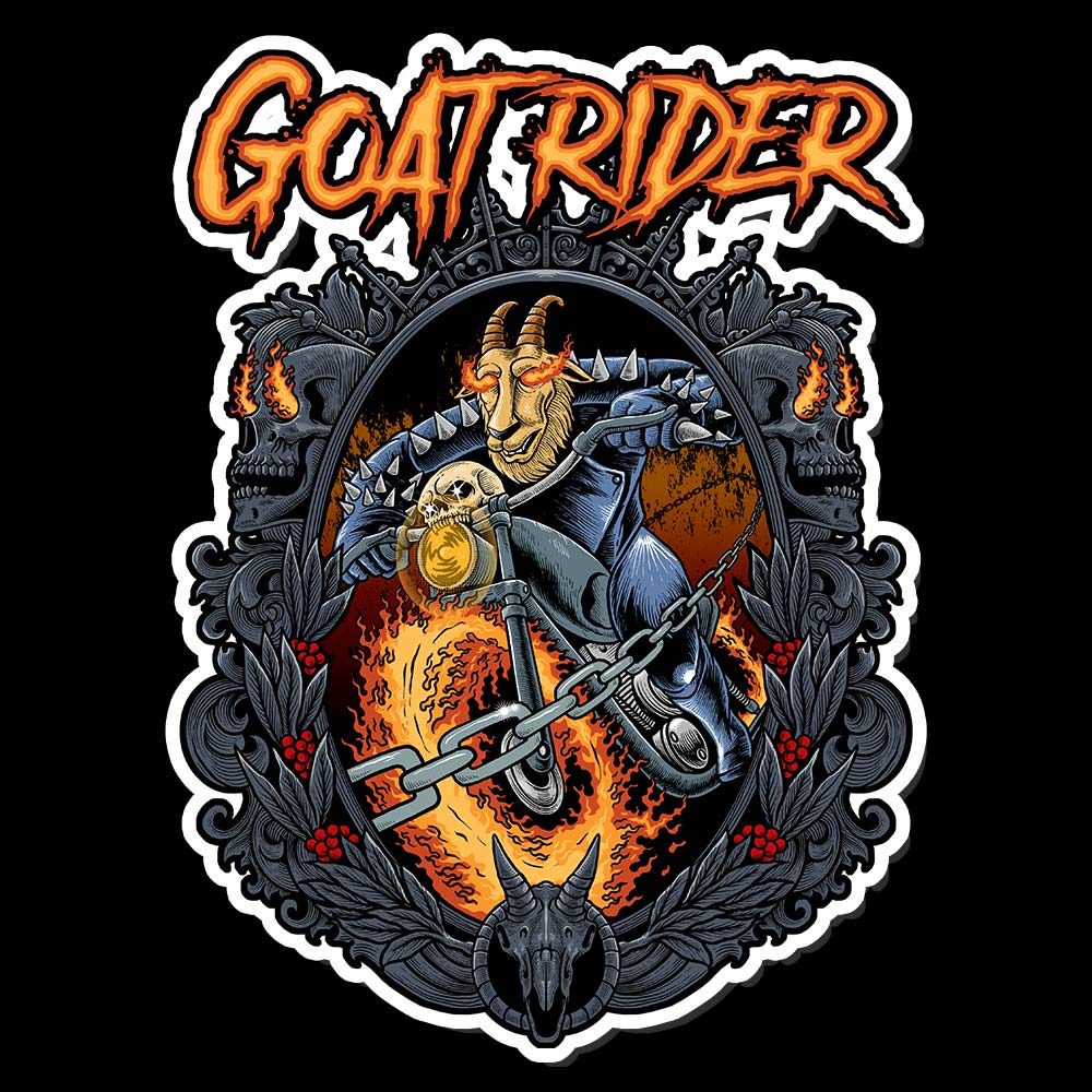 GoatRider Sticker Super Sized Sticker - GothRider Brand