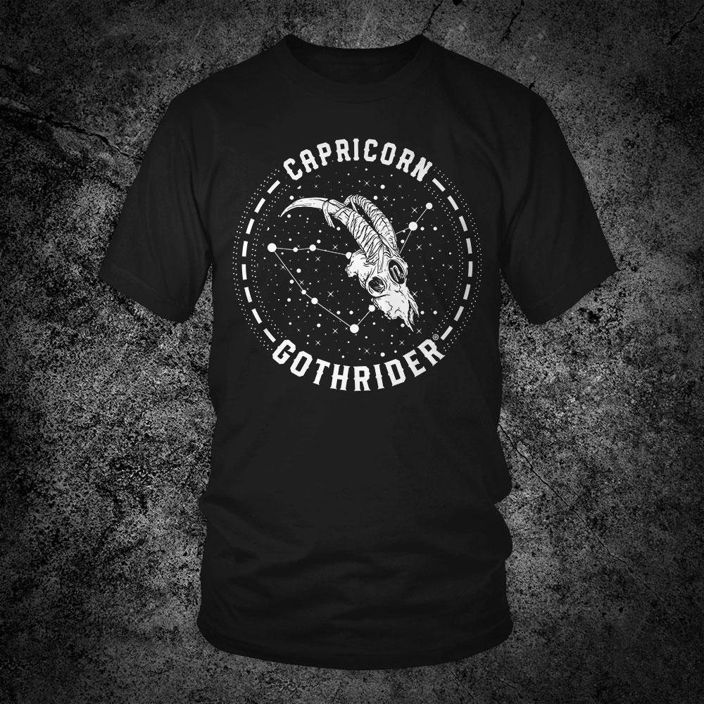GothRider Capricorn Zodiac Unisex T-Shirt - GothRider Brand