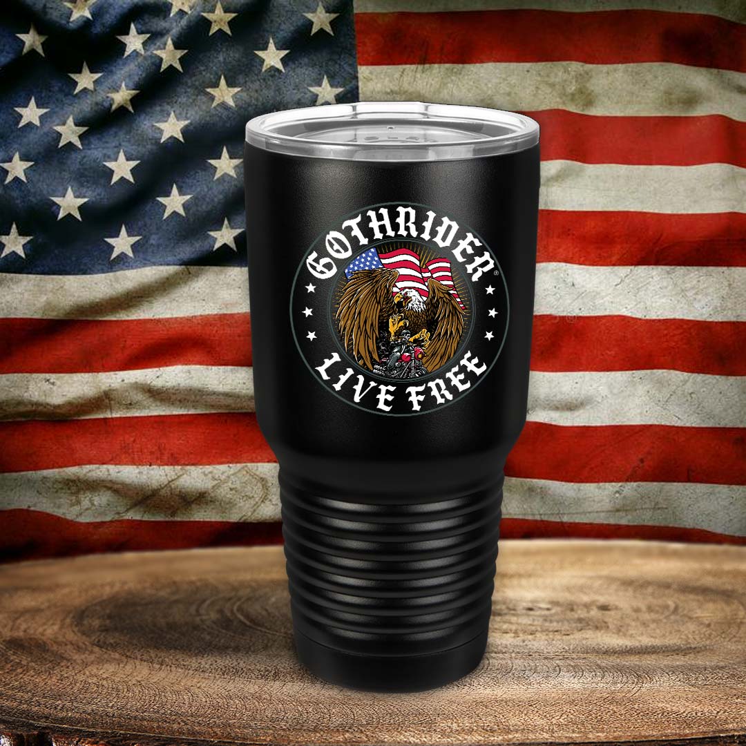 GothRider Liberty 30 oz UV Tumbler - GothRider Brand