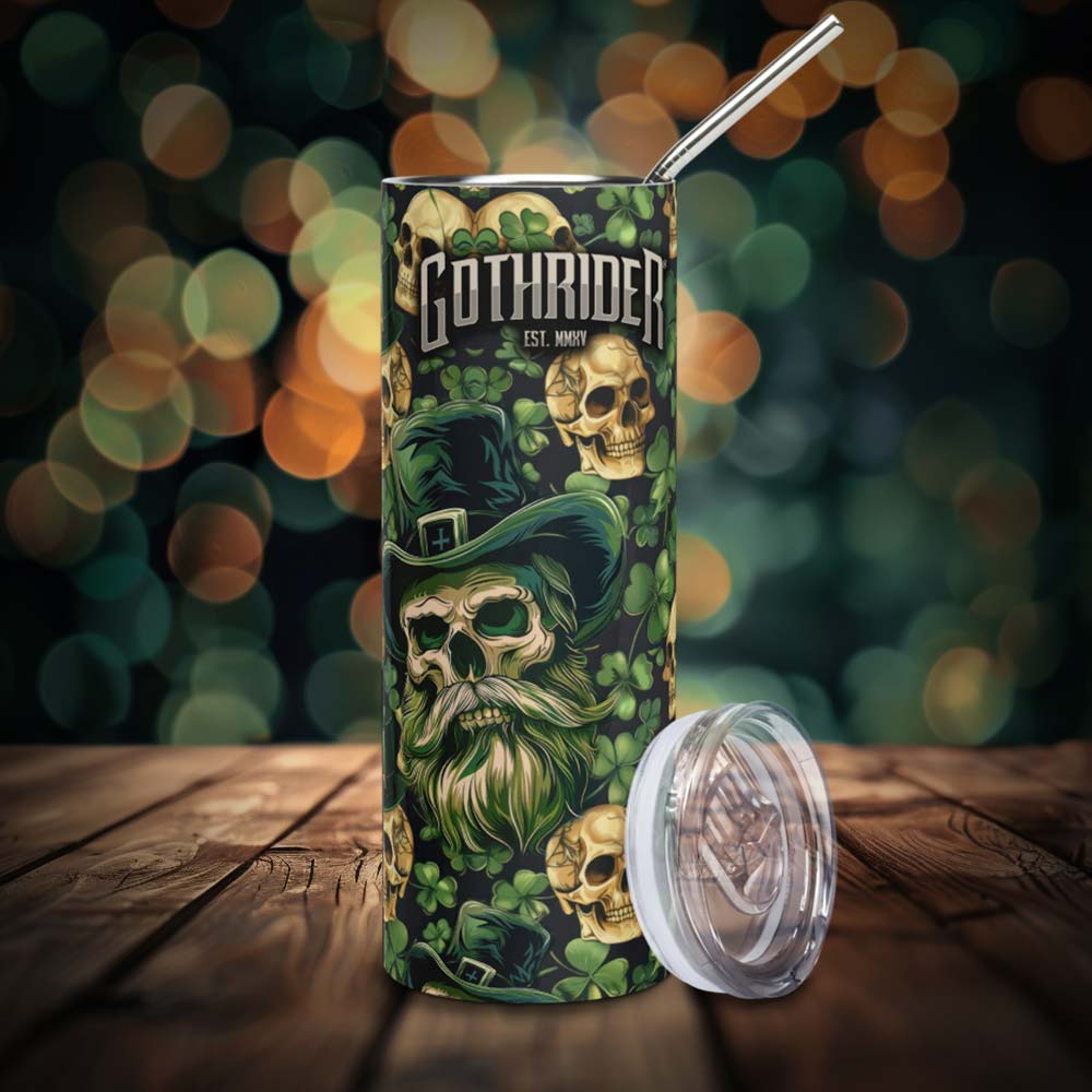 Leprechaun Skinny Tumbler - GothRider Brand