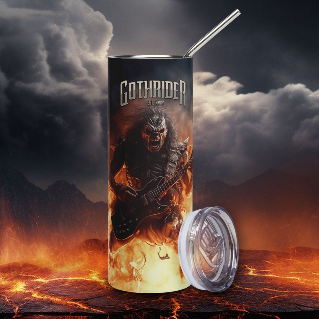 Metal From Hell Skinny Tumbler - GothRider Brand