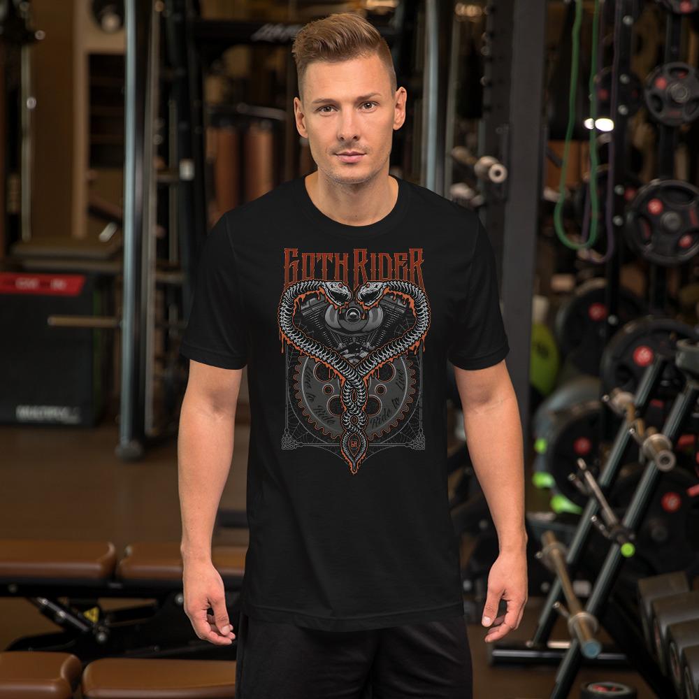Twin Snakes Unisex T-Shirt - GothRider Brand